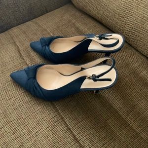 Shoes Nine West Denim Sling Back Heel